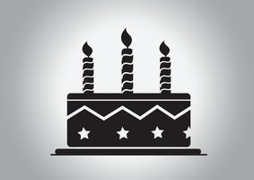 Birthday cake icon vector