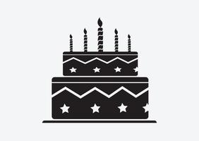 Birthday cake icon vector