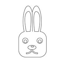 bunny rabbit icon vector