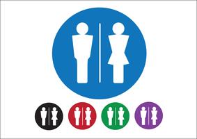 Pictogram Man Woman Sign icons, toilet sign or restroom icon vector