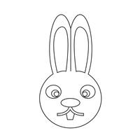 bunny rabbit icon vector