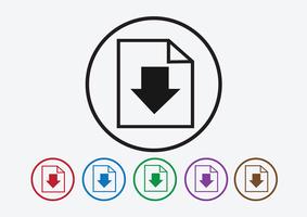 Download icon and Upload symbol button vector