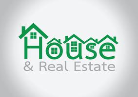 House icon and  Real Estate Building abstract design  vector