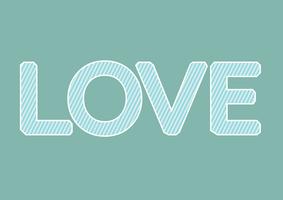 LOVE Font Type for Valentines day card vector