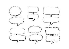 Sketch hand drawn bubble speech vector