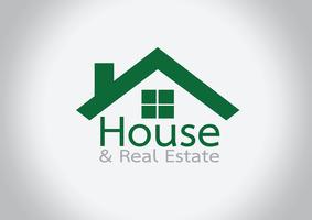 House icon and  Real Estate Building abstract design  vector