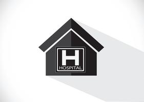 Hospital building icon design in illustration vector