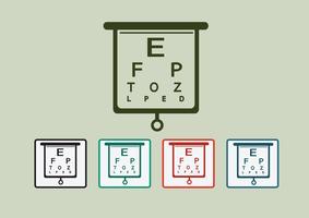 Eye Chart Test Illustration vector