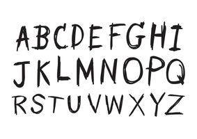 Hand drawn letters font written with a pen  vector