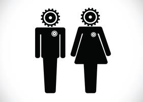 Pictogram Man Woman Sign icons, toilet sign or restroom icon vector
