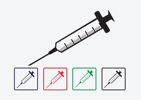 syringe icons set vector