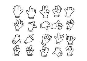 Cartoon hand gloved , illustration of various hands vector