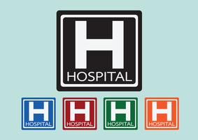 Ilustración de icono de hospital vector