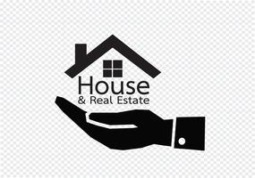 Hand and Home icon Real estate concept vector