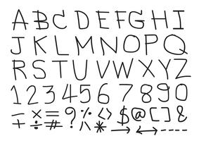 Hand drawn letters font