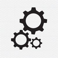 Gear icon  symbol sign vector