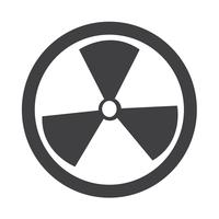 Icono de signo de radiactividad