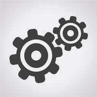 Gear icon  symbol sign vector