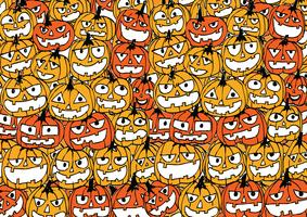 Halloween card with pumpkin vector