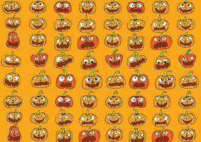 Halloween card with pumpkin vector