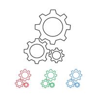 Gear icon  symbol sign vector