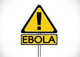 road warning exclamation point warns about Ebola virus concept  vector