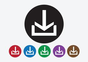 Download icon and Upload symbol button vector