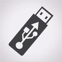 USB Flash drive icon vector