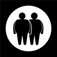 Fat People Icon vector