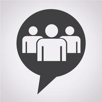 Speech bubble Group people icon vector