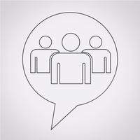 Speech bubble Group people icon vector