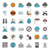 Weather forecast outline icon vector