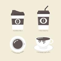 icono de café plano vector