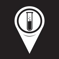 Map Pointer Lab Tube Icon vector