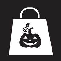 Halloween bag icon vector