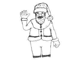 Santa Claus for Christmas hand drawn  vector
