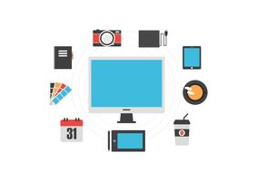 graphic designer gadget vector