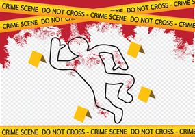 Crime scene danger tapes illustration vector