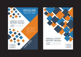 abstract square flyer vector