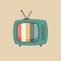 televisión de estilo antiguo vector