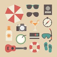 summer travel equipment vector