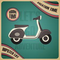 classic scooter poster vector