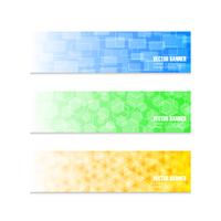 conjunto de banners de colores vector