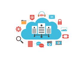 cloud server media vector