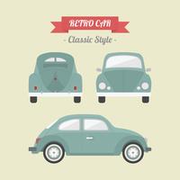 retro classic car  vector