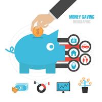 money saving concept vector