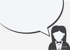 People icon and  peoples talking Speech Bubble  vector