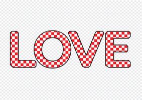 Tipo de letra LOVE para la tarjeta del día de San Valentín