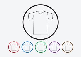 Ícono de camiseta y camiseta Íconos de ropa vector