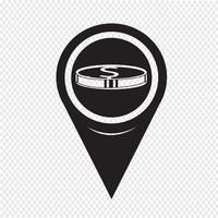 Map Pin Pointer Money icon vector